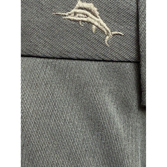Tommy Bahama Mens 38x30 Pants Silk Blend Black Flat Front (D46) - Picture 3 of 6